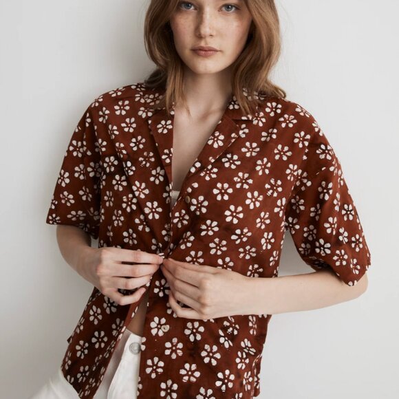 Madewell Bubble-Printed Button-Up Camp Shirt - Picture 1 of 6